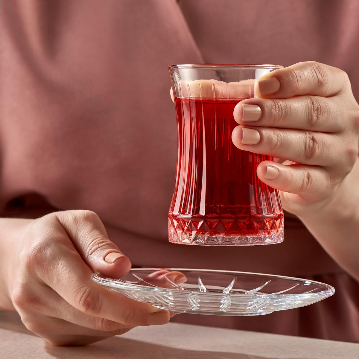 Tea Cup & Saucer Sets (Glass)