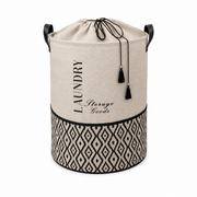 ALAS Boho Round Basket with Fabric Liner