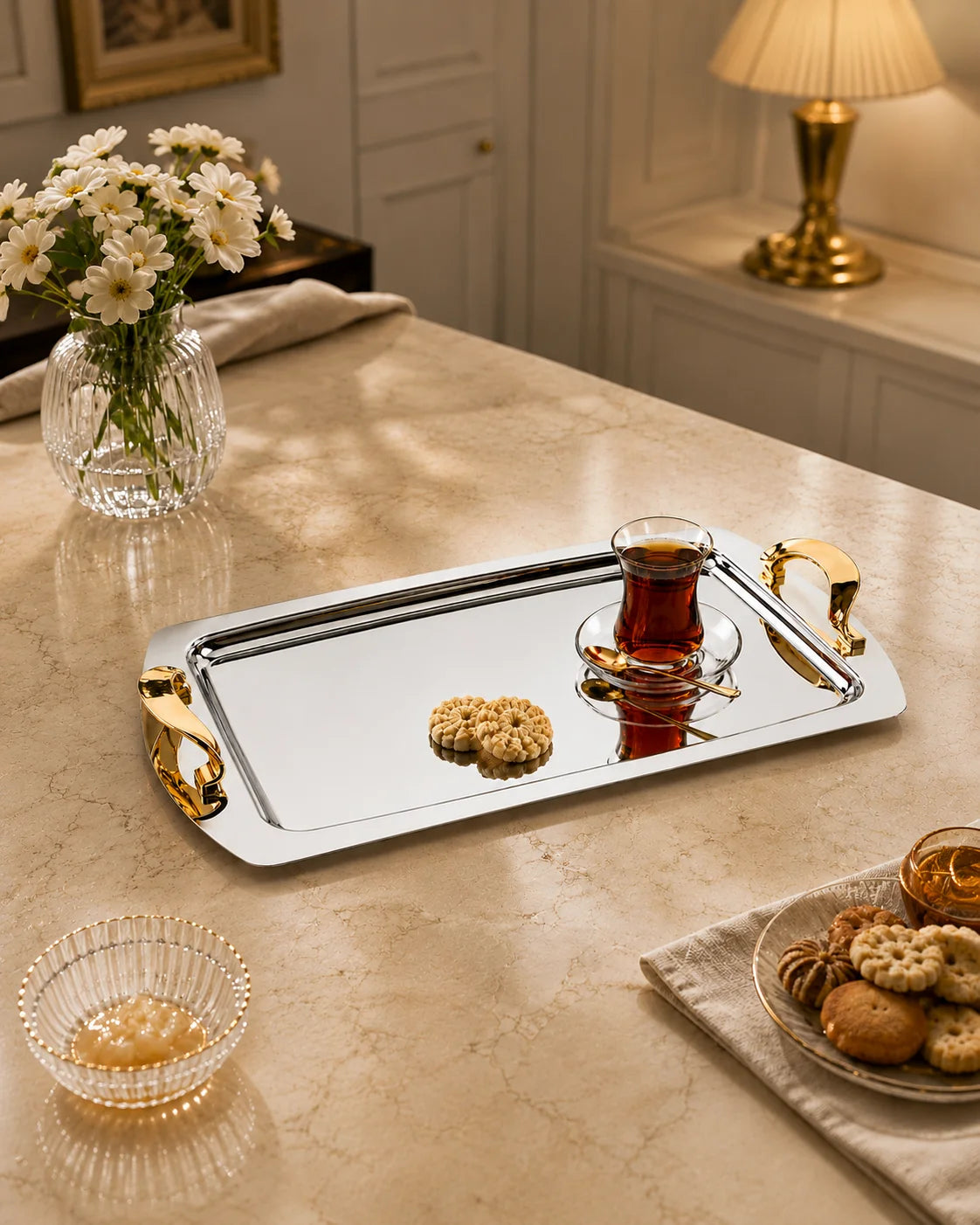Ozlife Huma Tray - Plain Gold