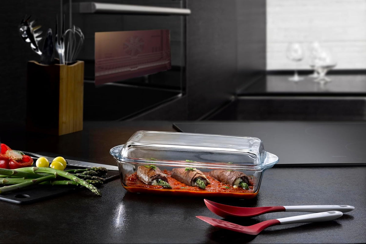 Pasabahce Rectangular Borcam with Glass Lid 2750 cc