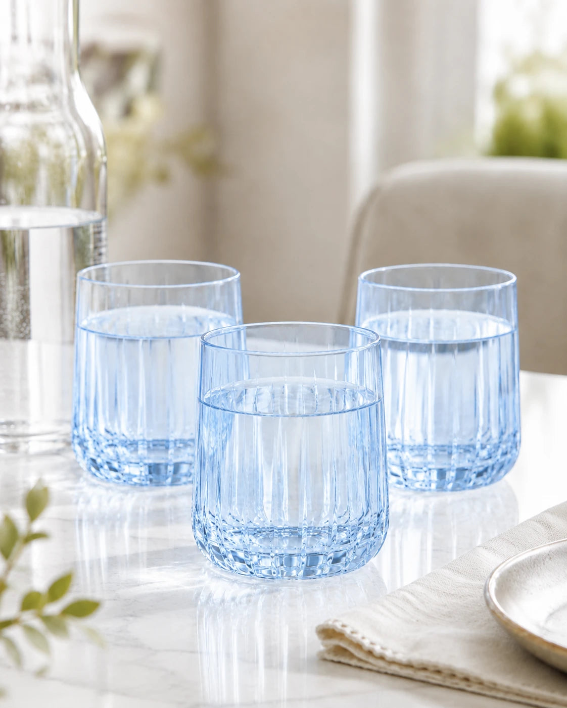 Pasabahce Turquoise Glass (Nova) 310 cc 3 Piece Set