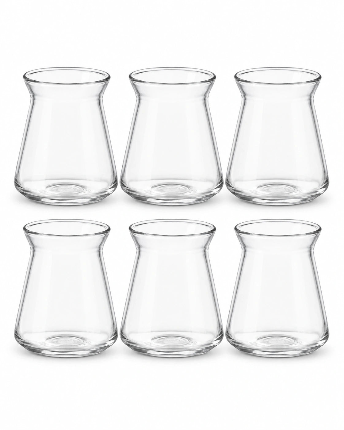 Perotti Giza Borosilicate Glass Turkish Tea Glass Set of 6