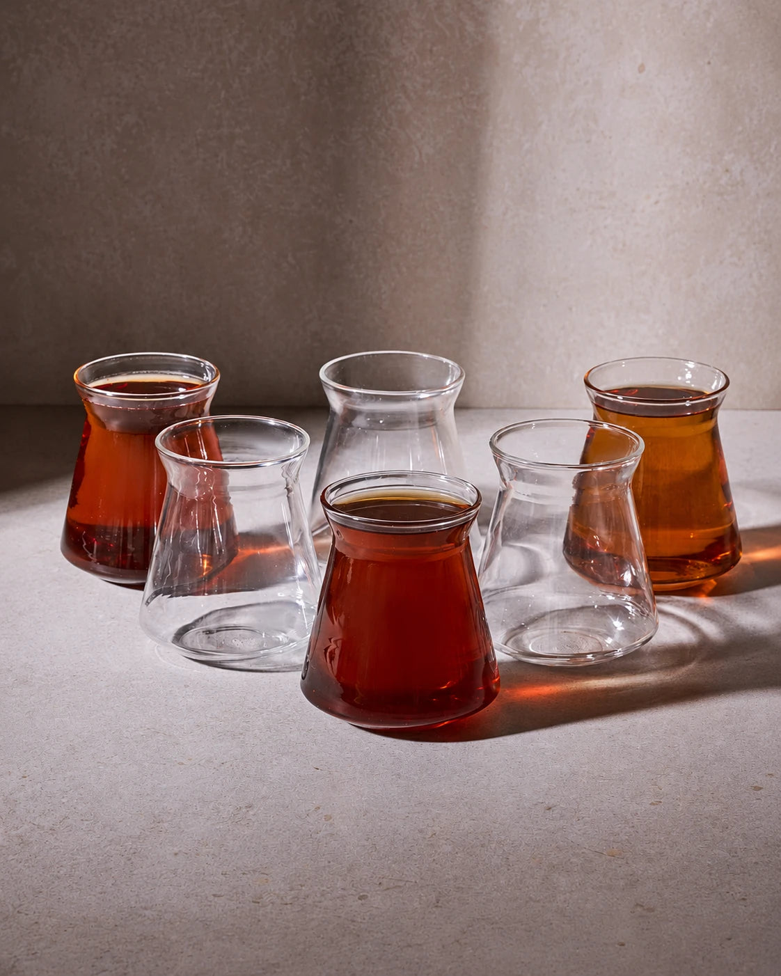 Perotti Giza Borosilicate Glass Turkish Tea Glass Set of 6