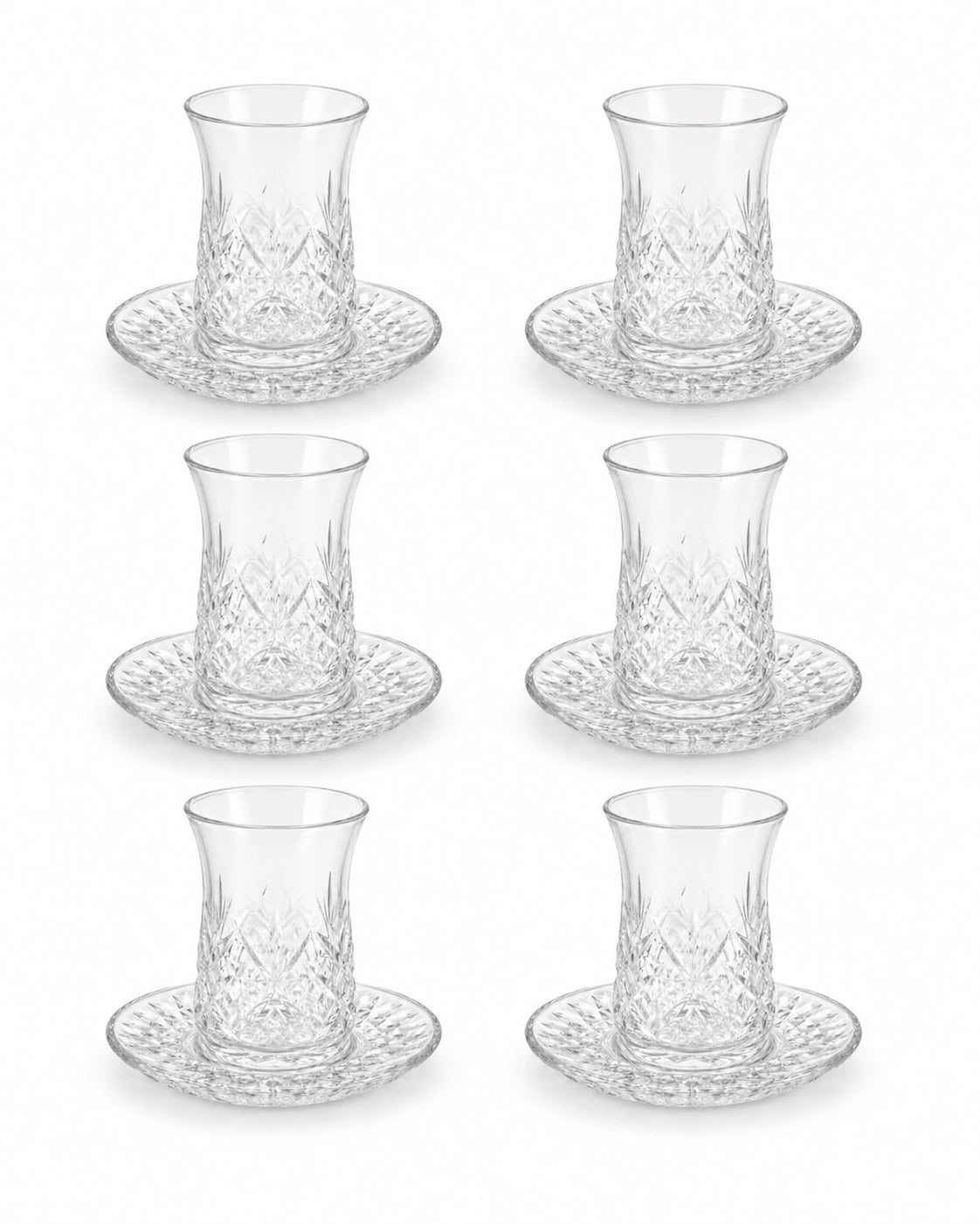 LAV Odin 12-Piece Turkish Tea Glass Set for 6 – 170 ml