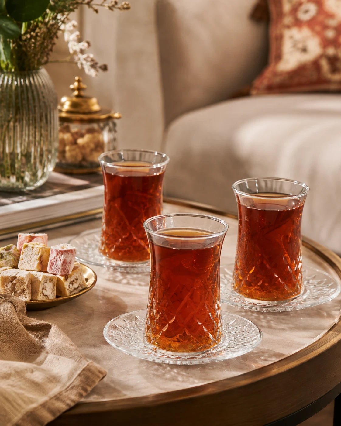 LAV Odin 12-Piece Turkish Tea Glass Set for 6 – 170 ml