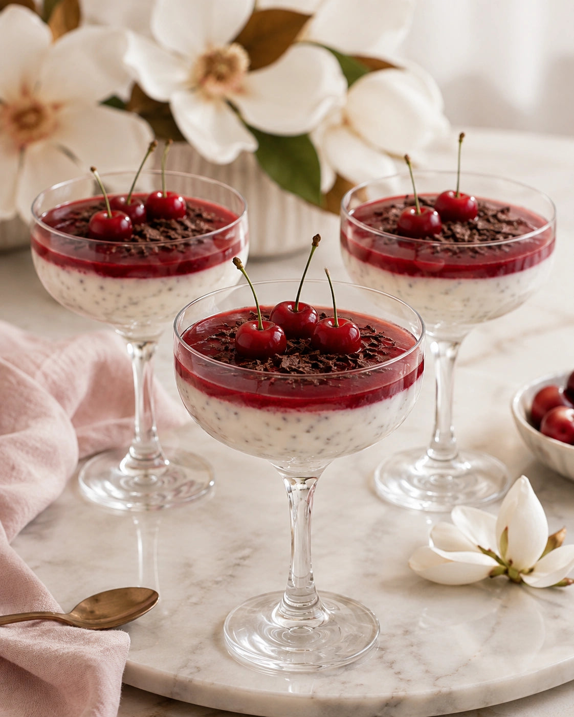 LAV Misket Footed Cocktail & Dessert Glasses Set of 3 – 235 ml