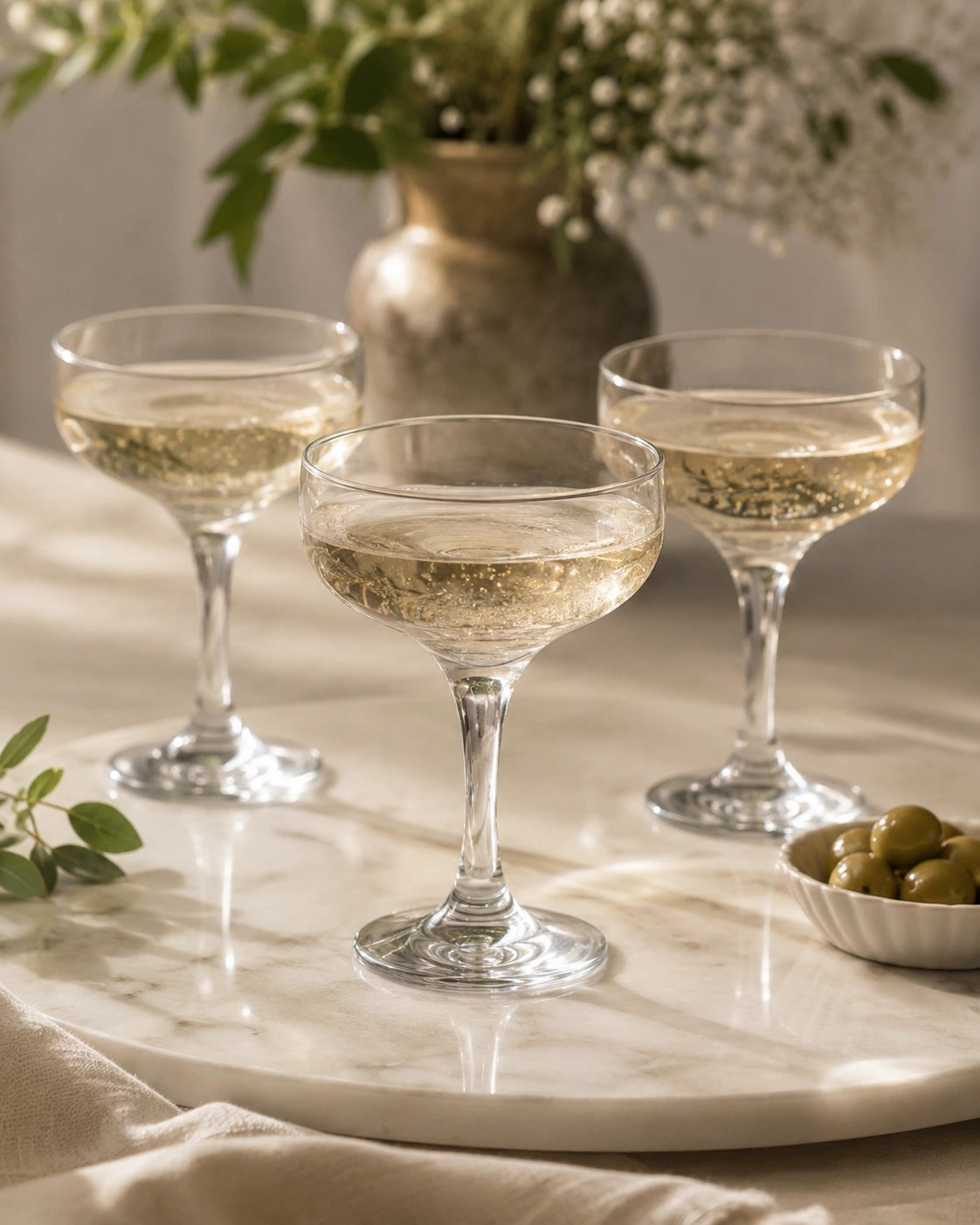 LAV Misket Footed Cocktail & Dessert Glasses Set of 3 – 235 ml