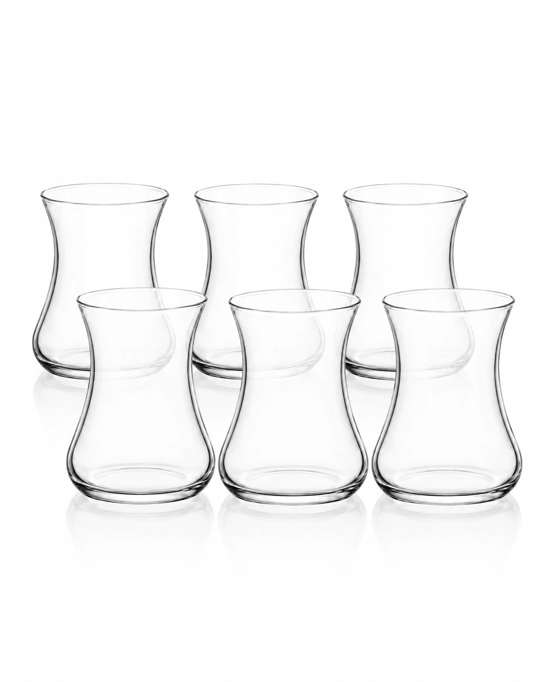 LAV Lal Turkish Tea Glasses Set of 6 – 170 ml