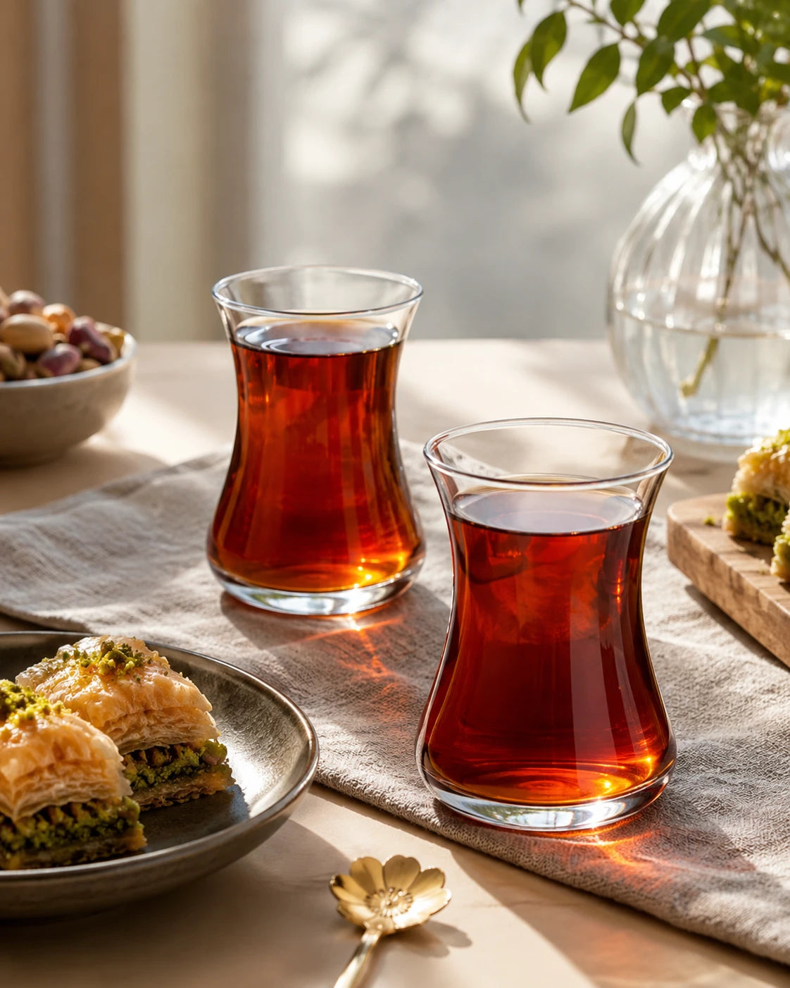 LAV Lal Turkish Tea Glasses Set of 6 – 170 ml