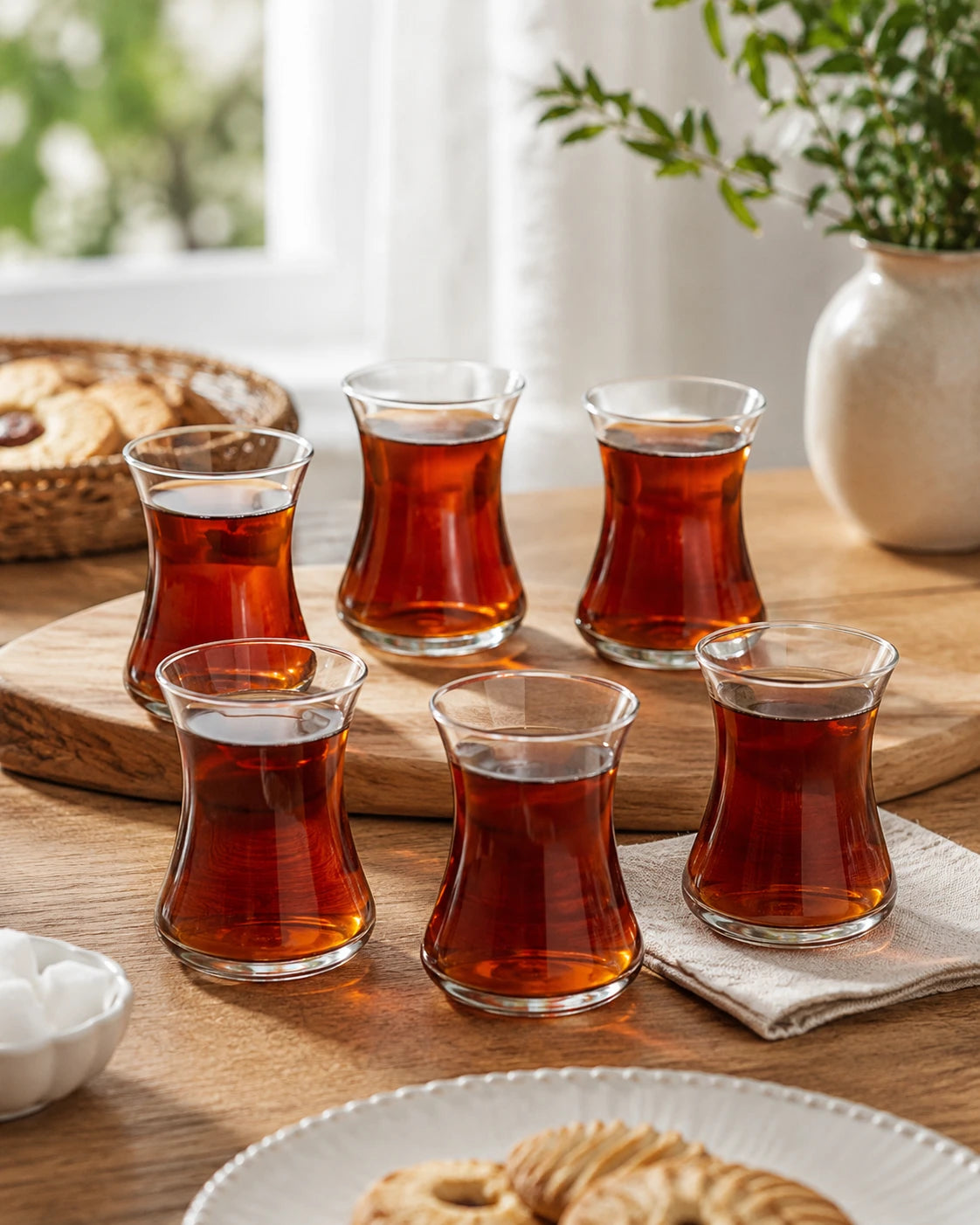 LAV Lal Turkish Tea Glasses Set of 6 – 170 ml