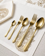 OZLIFE Nil 60-Piece Gold Titanium Cutlery Set
