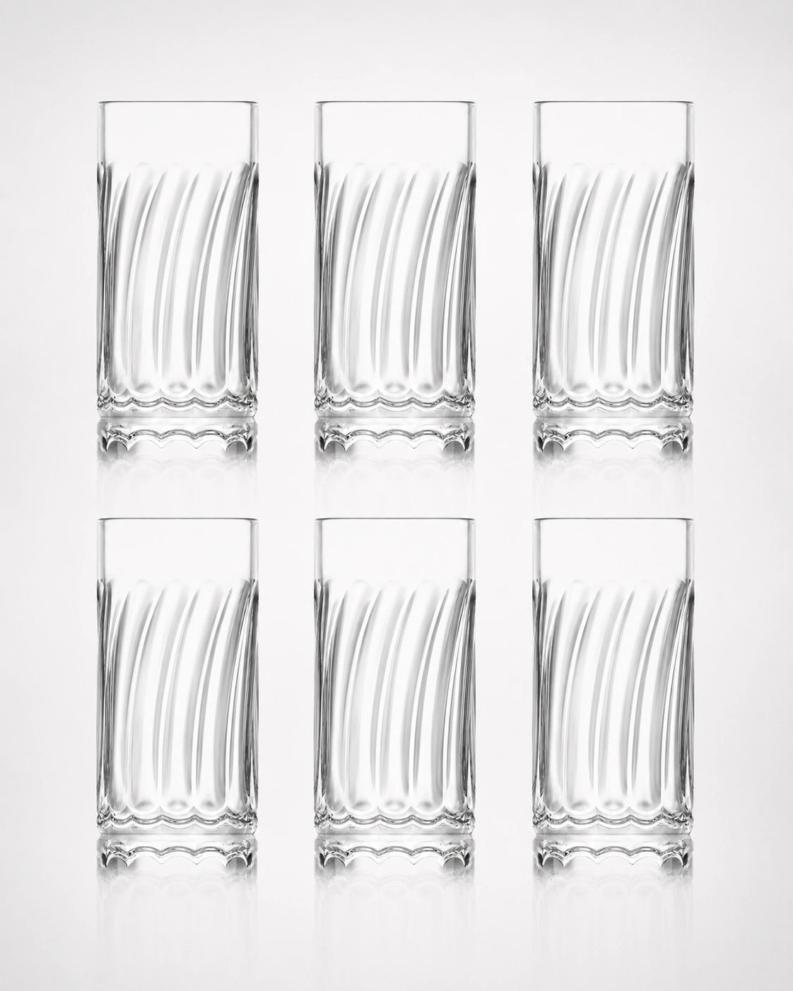 LAV Wave Glass Beverage Set of 6 – 390 ml