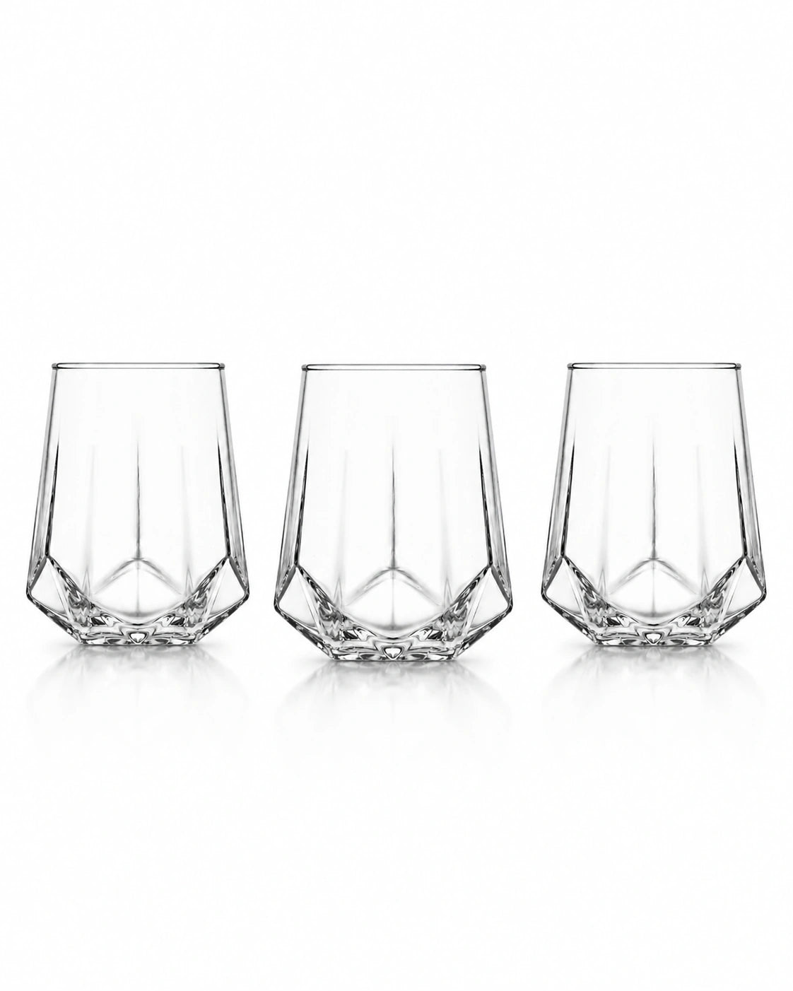LAV Valeria Tumbler Glasses – 400 ml, Set of 3