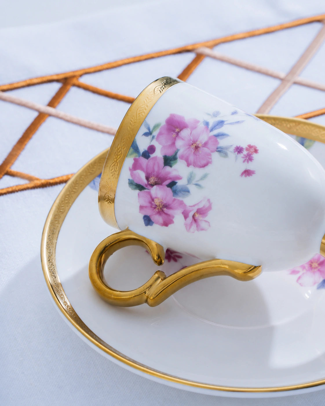 ACAR Flavia 12-Piece Porcelain Turkish Coffee Cup Set for 6 – 90 ml