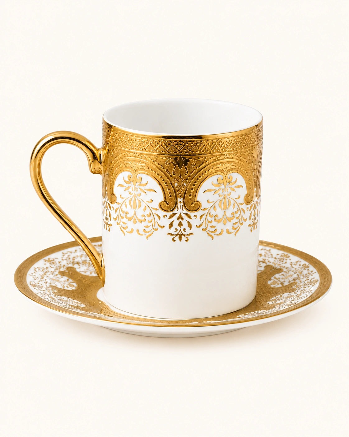 ACAR Adora, Alena & Vienna Porcelain Coffee Cup and Saucer Set for 6 (90 ml)