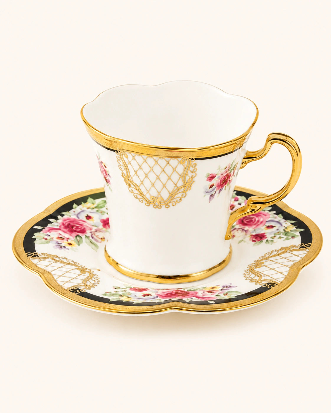 ACAR Tenebris 6 Person Coffee Cup and Saucer Set
