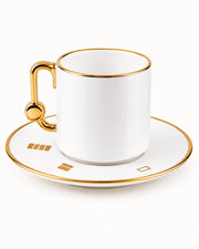 ACAR Metta 6-Person Porcelain Coffee Cup and Saucer Set