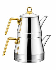 Ozlife MERCAN Family Size Teapot Set – Plain Gold