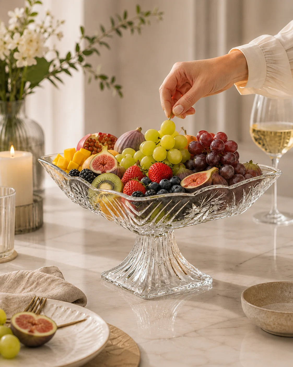 Pasabahce Stella Footed Bowl