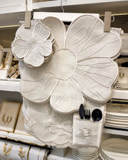 Beige Embroidered Runner Set - 19 Pieces (Serves 6)