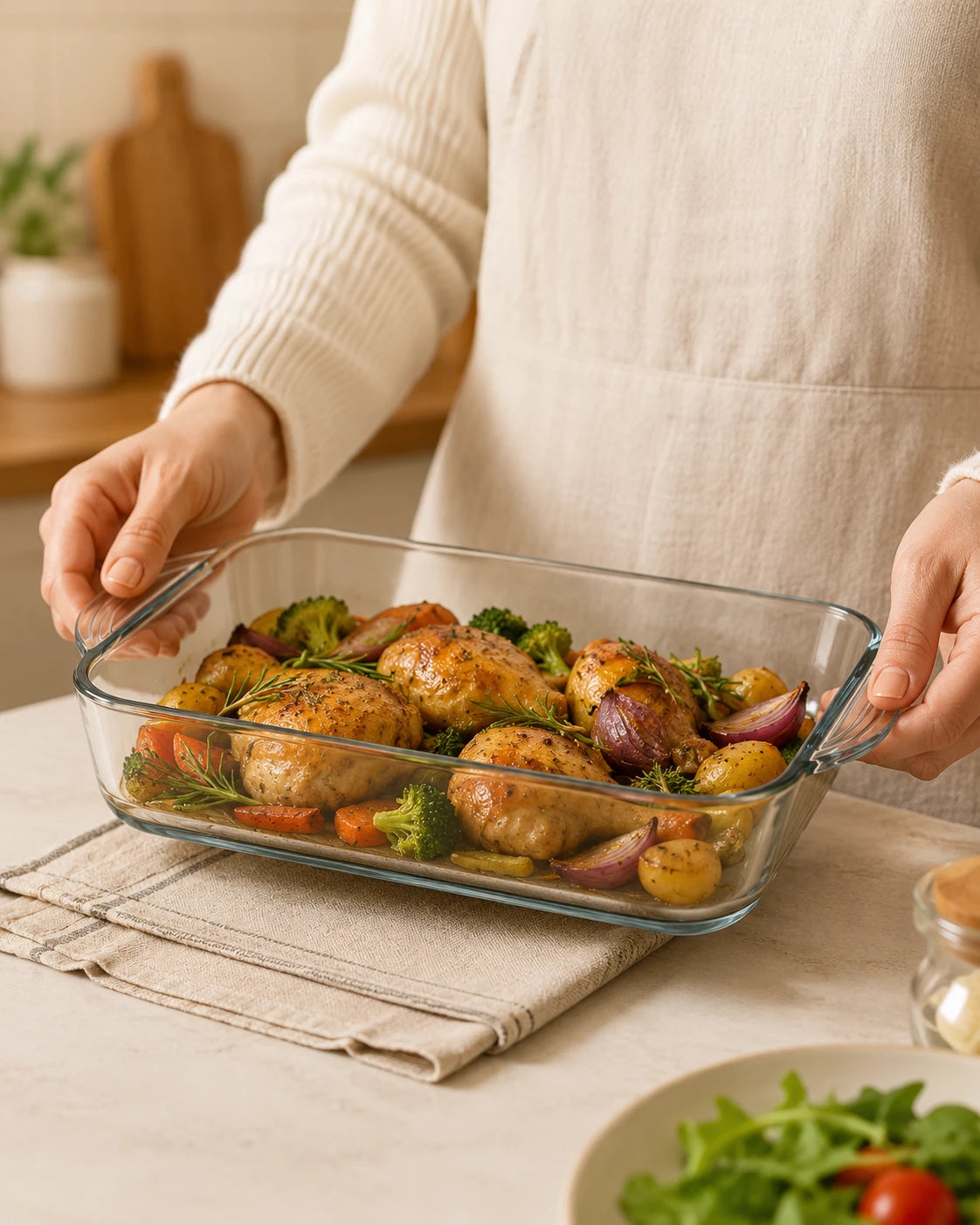 Paşabahçe Borcam 3850 cc Rectangular Glass Baking Dish with Handles