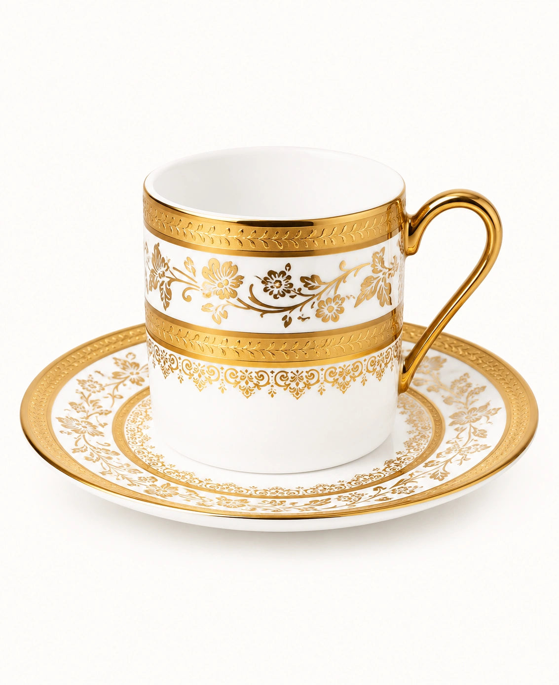 ACAR Olivette 6 Person Coffee Cup and Saucer Set