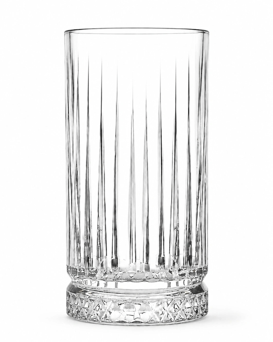 Paşabahçe Elysia Water & Beverage Glass Set – 6 Piece Crystal-Cut 280 ml Drinking Glasses