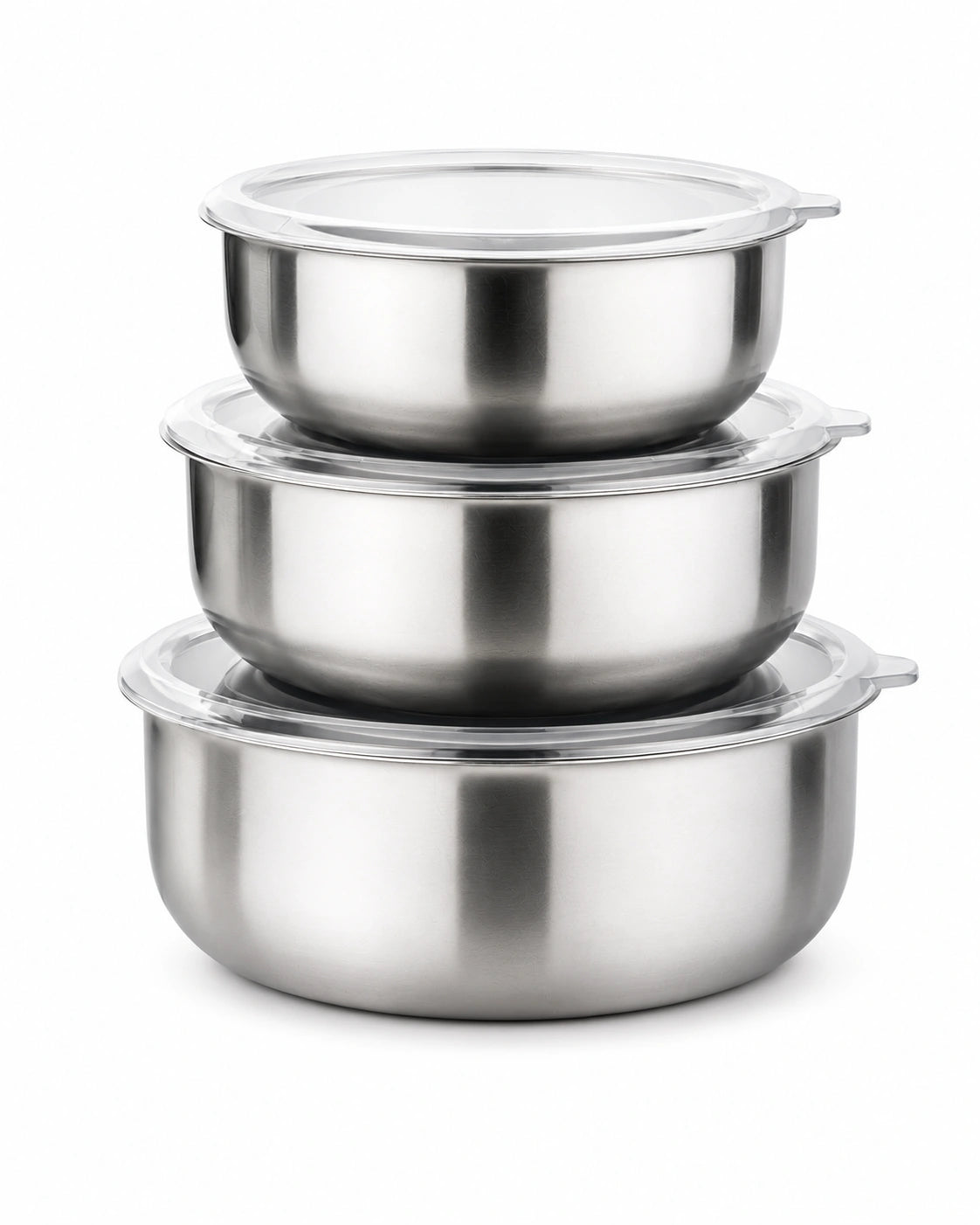 BRILLANT 6-Piece Aldip Stainless Steel Food Storage Container Set with Airtight Lids