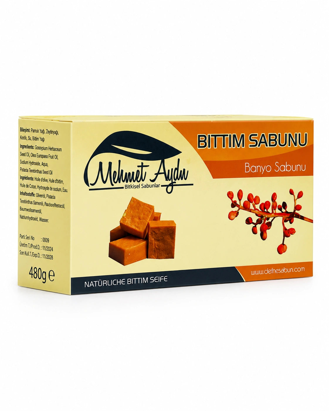 Mehmet Aydın Natural Bıttım Soap – 480 g (4 x 120 g Bars)