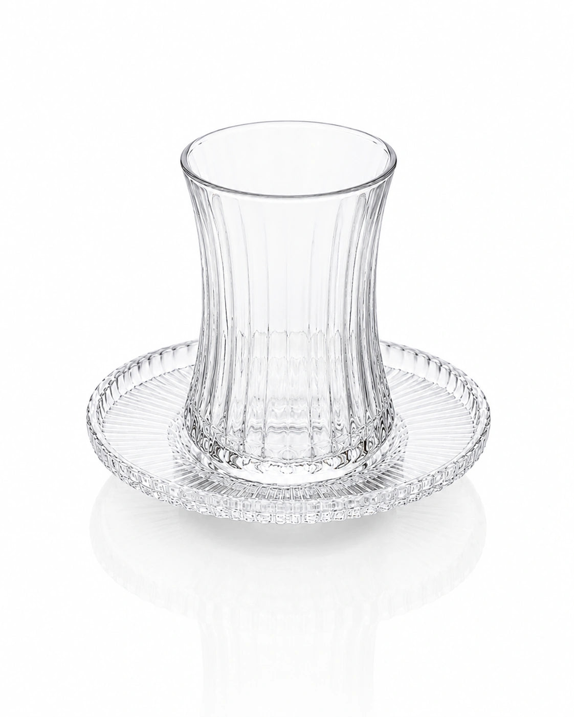 Paşabahçe Elysia Turkish Tea Glass Set with Saucers – 12 Pieces