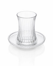 Paşabahçe Elysia Turkish Tea Glass Set with Saucers – 12 Pieces