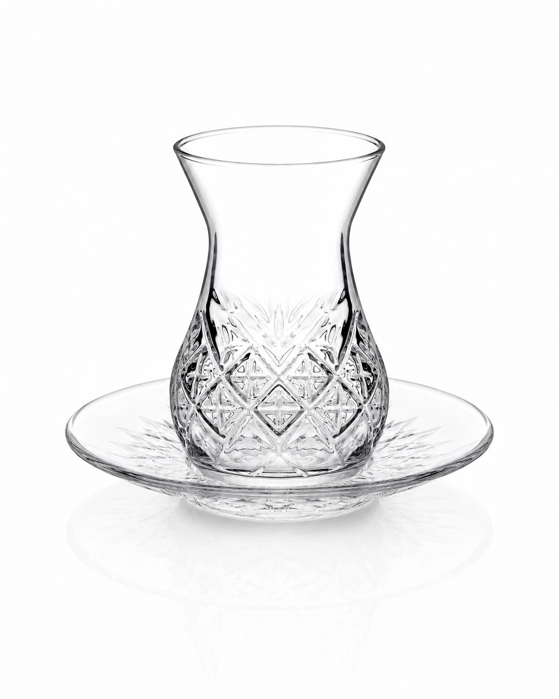 Pasabahce Timeless Tea Set with Saucer 12 Piece Set