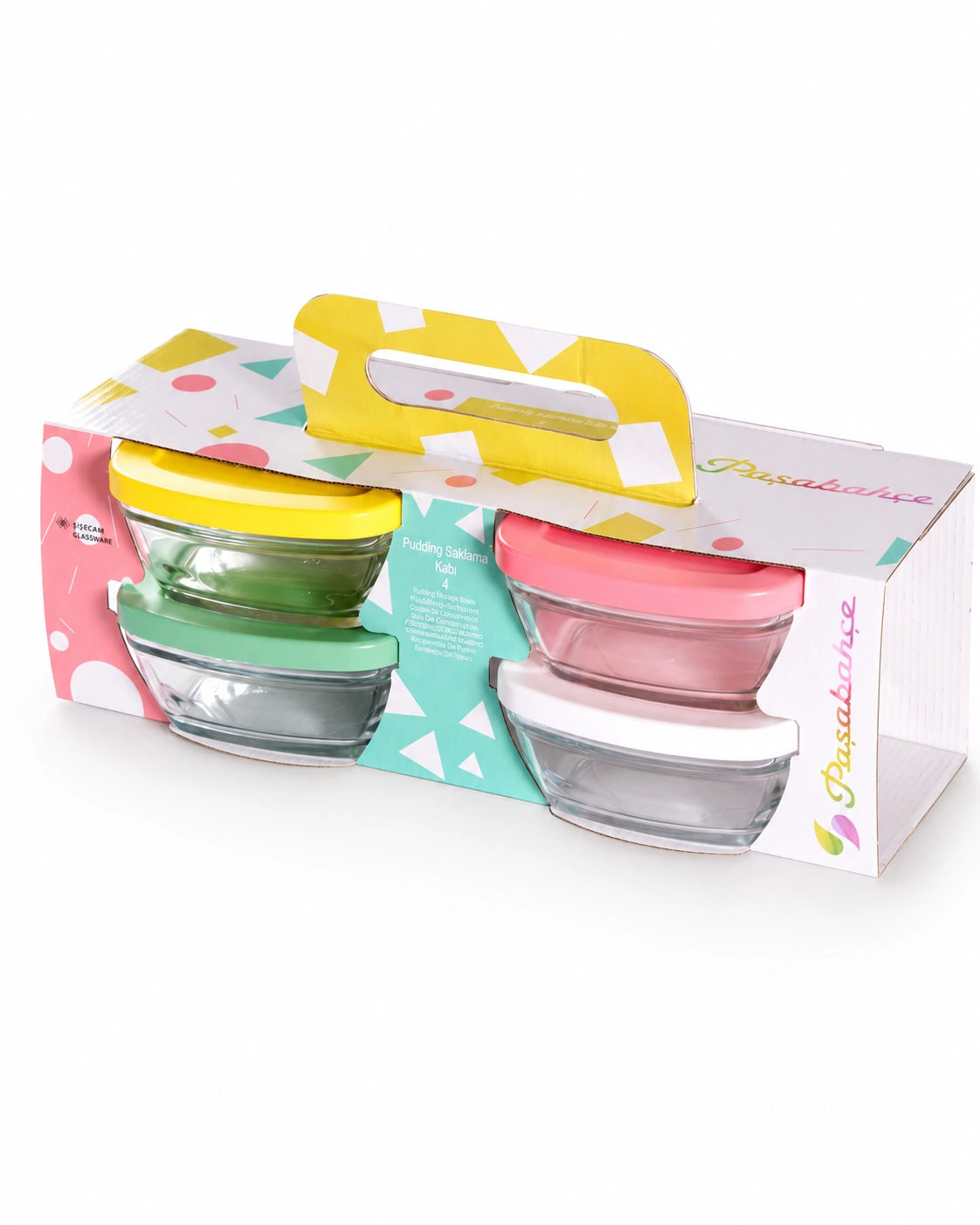 Pasabahce 4-Piece Glass Pudding Storage Containers