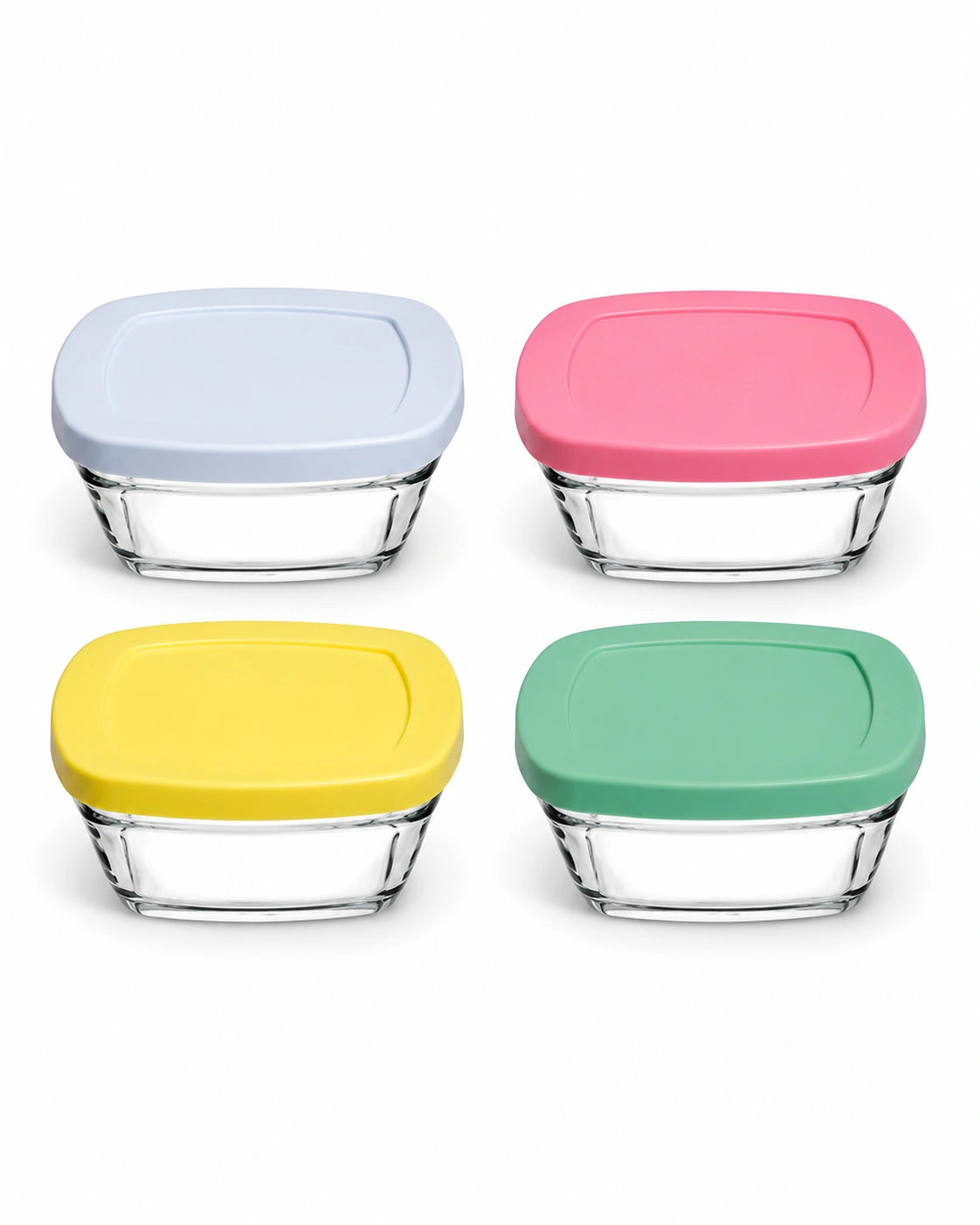 Pasabahce 4-Piece Glass Pudding Storage Containers