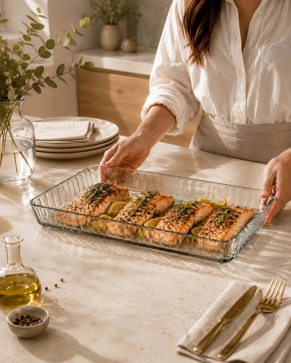 Pasabahce Rectangular Borcam Tray 3800 cc (40x27 cm)