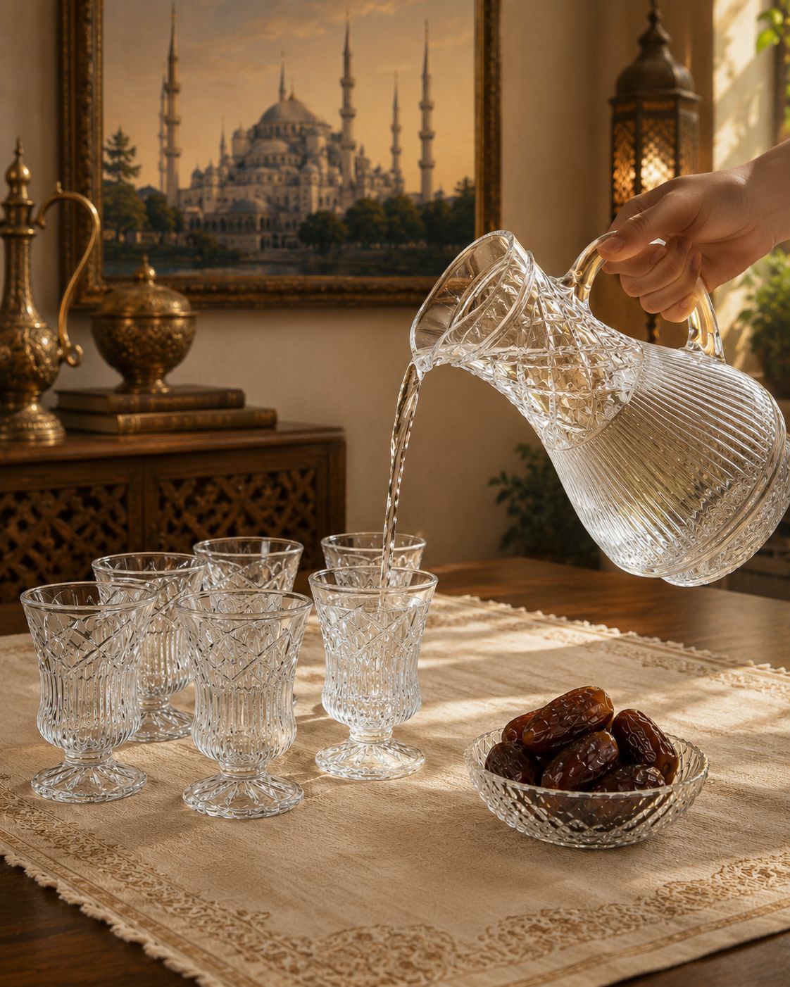 ACAR Zemzem Glass Serving Set – Model 1