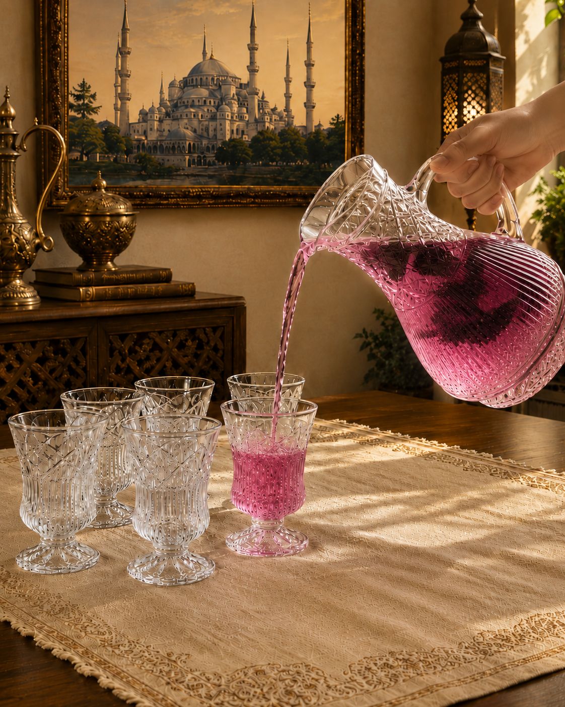 ACAR Zemzem Glass Serving Set – Model 1