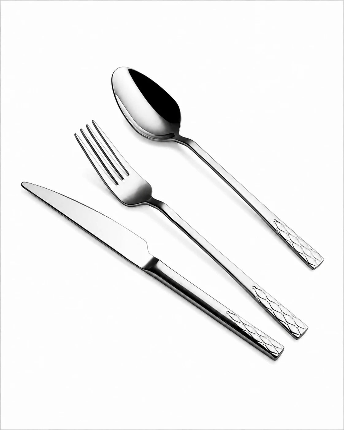 OZLIFE Enza 60-Piece Cutlery Set – Stainless Steel Flatware Set for 12