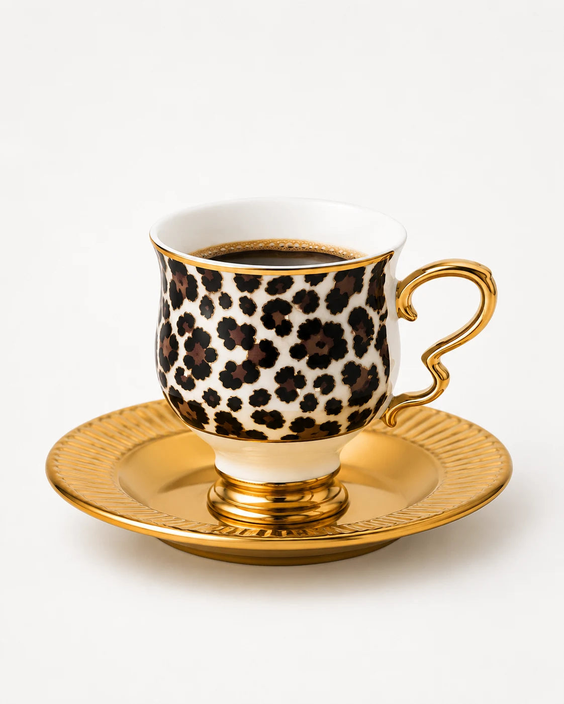 ACAR Ortigia 6 Person Turkish Coffee Cup and Saucer Set