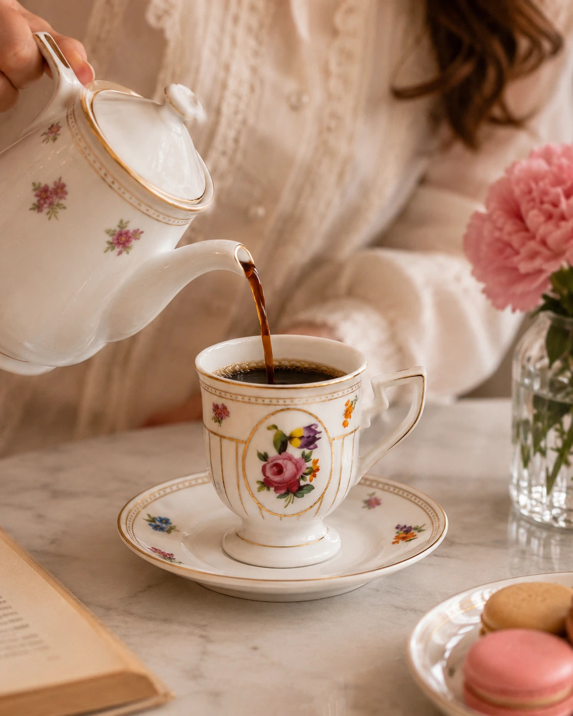 ACAR Shirley 6 Person Coffee Cup and Saucer Set