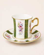KOSOVA Cyrus 6‑Person Porcelain Coffee Cup & Saucer Set (90 ml)