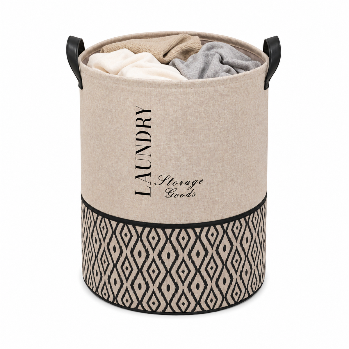 ALAS Boho Round Basket with Fabric Liner