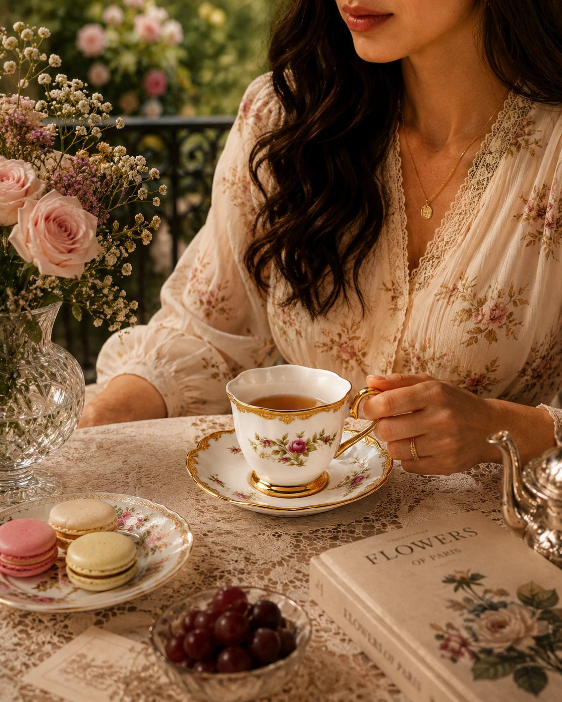 ACAR Edoril 6-Person Porcelain Coffee Cup and Saucer Set (90 ml)