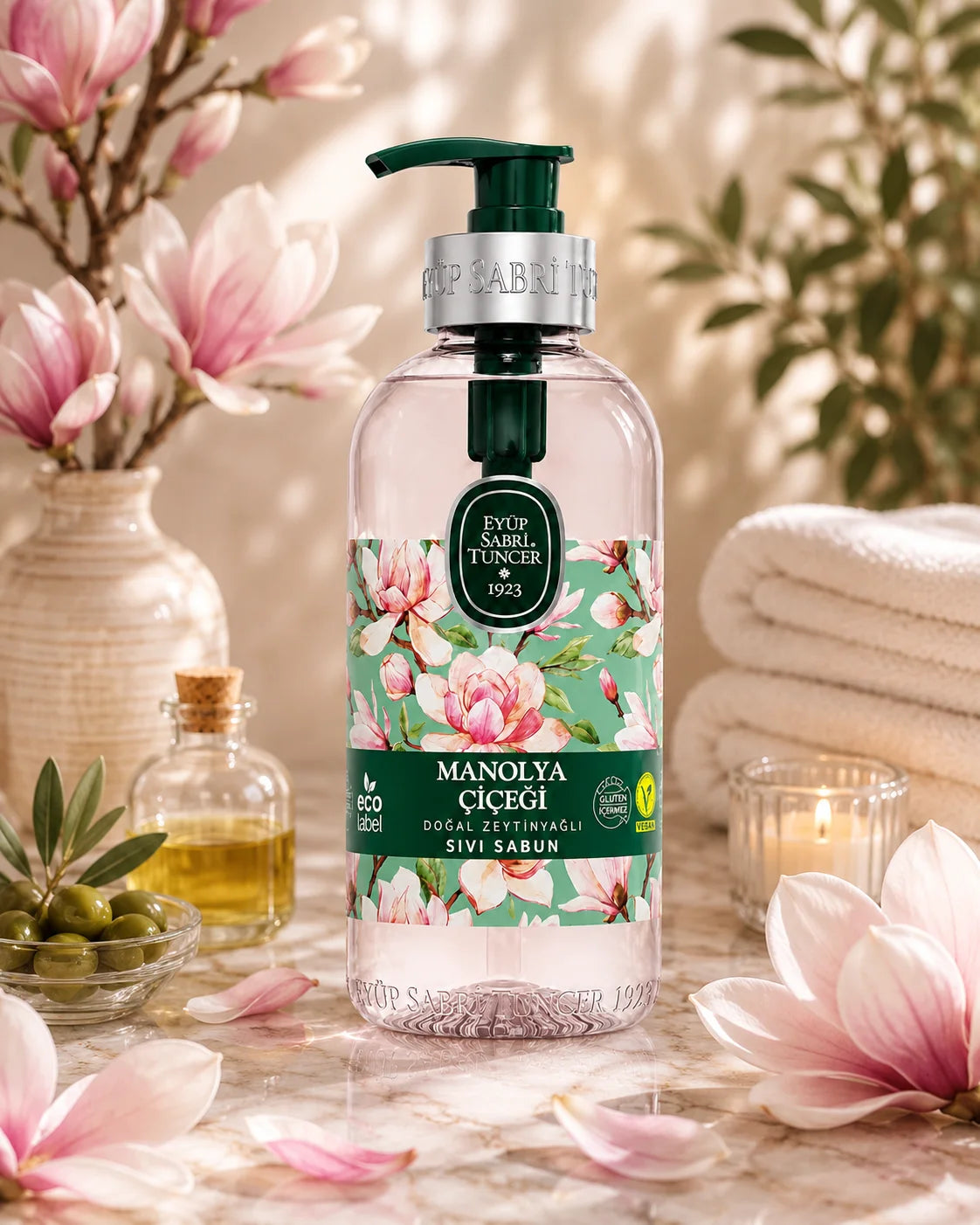 Eyüp Sabri Tuncer Magnolia Blossom Natural Olive Oil Liquid Soap – 500ml