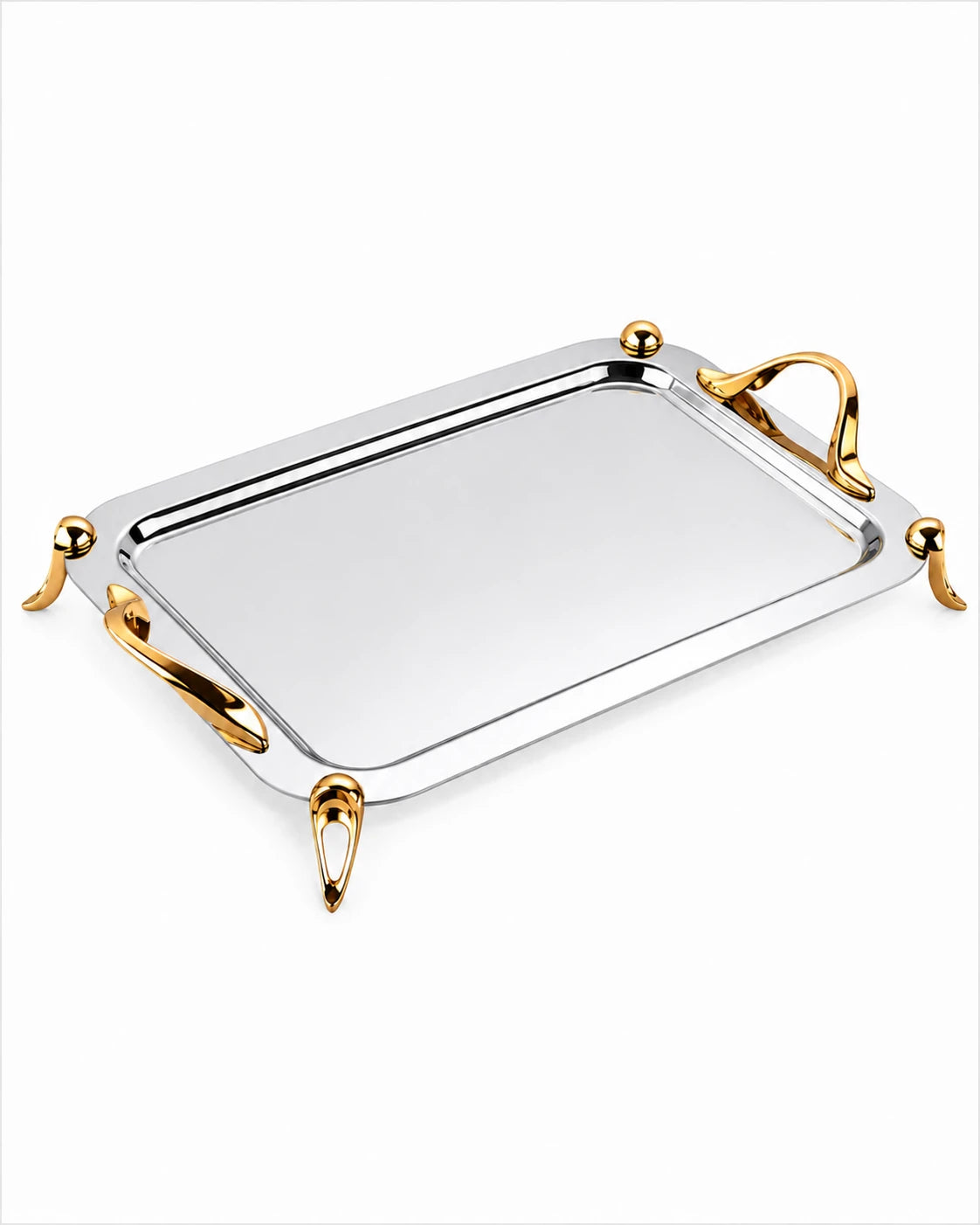 Ozlife Ecrin Footed Trays - Gold