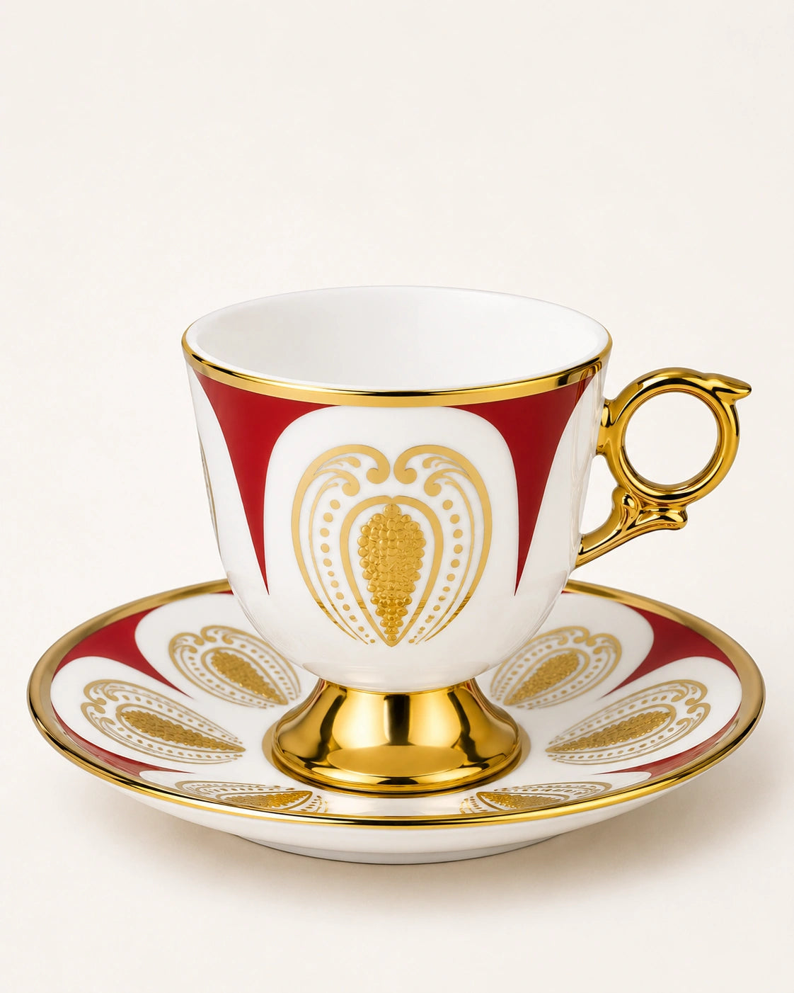KOSOVA Harold 6-Piece Multicolor Porcelain Coffee Cup Set (90 ml)