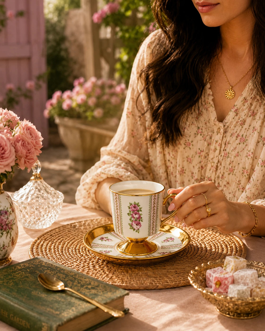 KOSOVA Harvey 6‑Person Porcelain Coffee Cup & Saucer Set (90 ml)