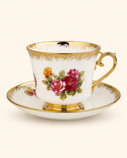 Kosova Owen 6-Person Porcelain Coffee Cup & Saucer Set (90 ml)