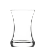 LAV Zen Tinted Base Turkish Tea Glass Set – 6 Piece Clear Glass Tea Cups