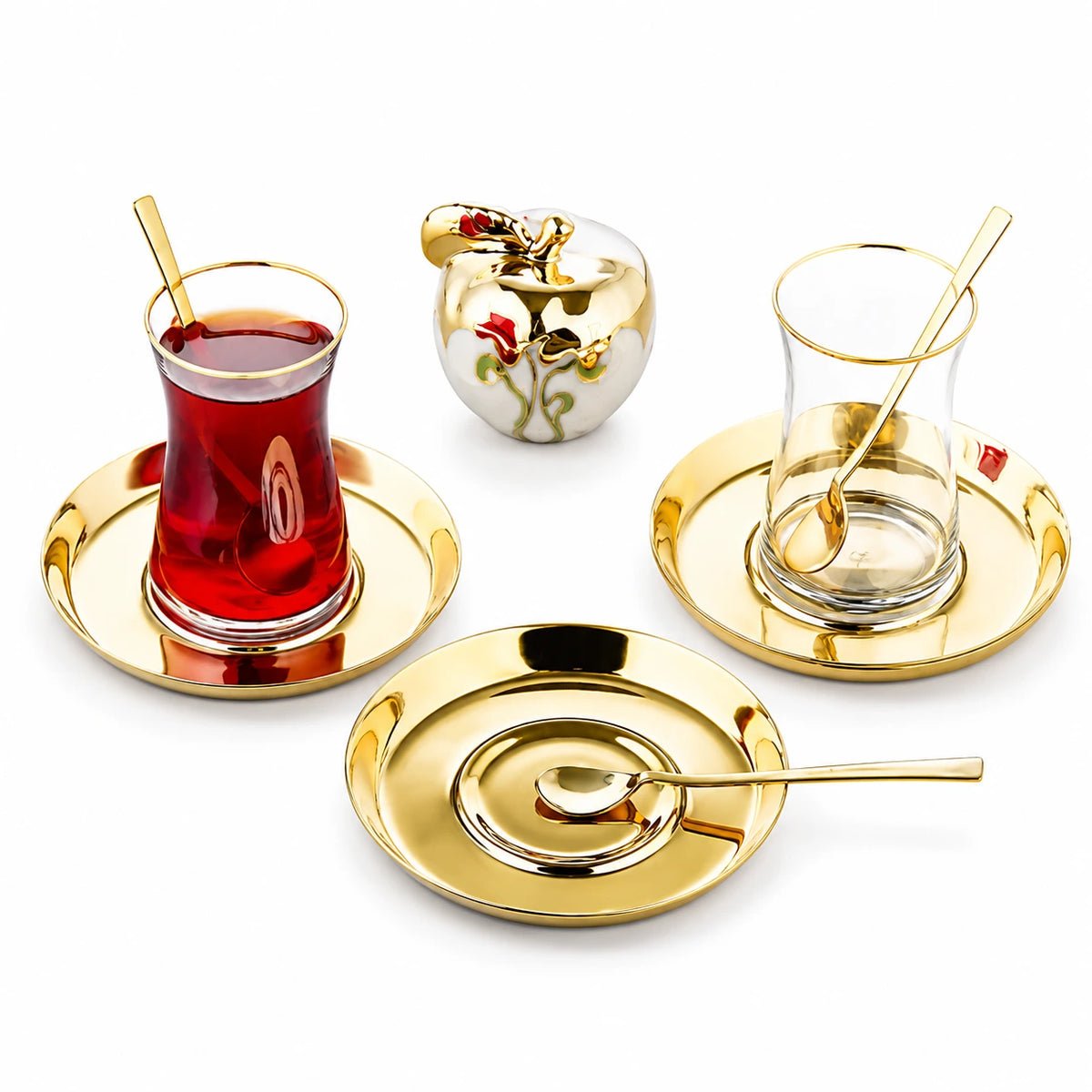 Ozlife Mess 12 Piece Tea Set - Gold Titanium
